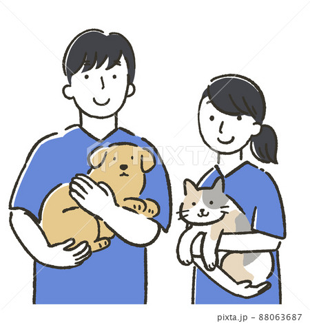 男性と女性の獣医師のイラスト 88063687