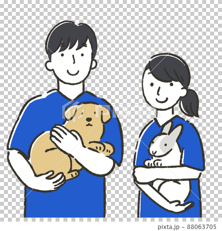 男性と女性の獣医師のイラスト 男性と女性の獣医師のイラスト 88063705
