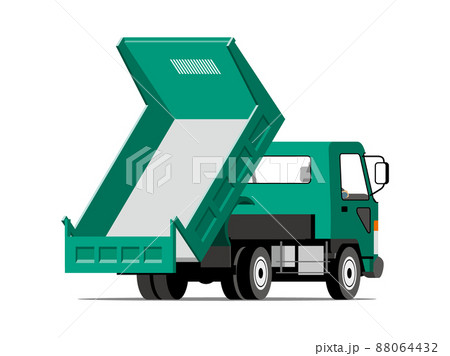 ダンプカー、リヤ、イラスト 88064432