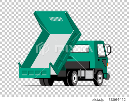 ダンプカー、リヤ、イラスト 88064432