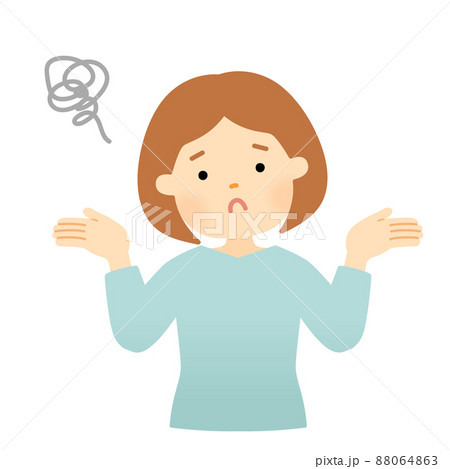 やれやれする女性 88064863