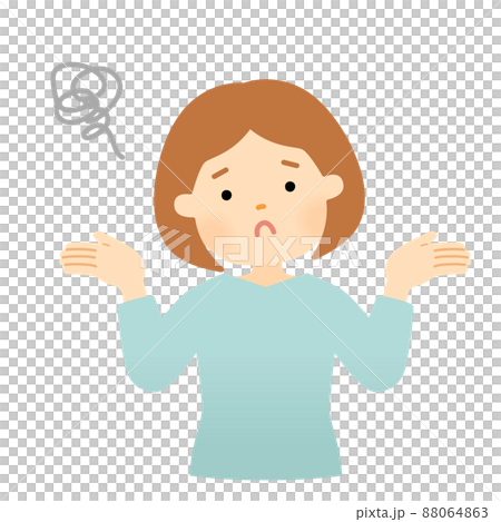 やれやれする女性 88064863