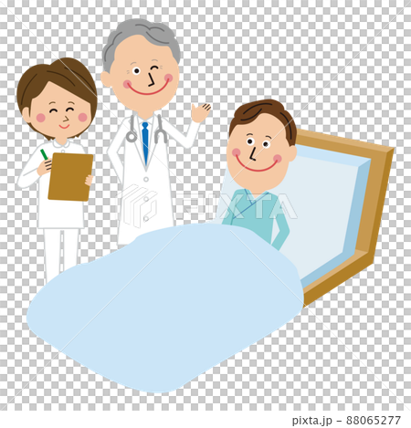 流行家庭中年男子在病床上看到 88065277