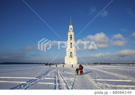 Bell tower of St. Nicholas Cathedral. Kalyazin. Tver region. Russia Bell tower of St. Nicholas Cathedral. Kalyazin. Tver region. Russia 88066140