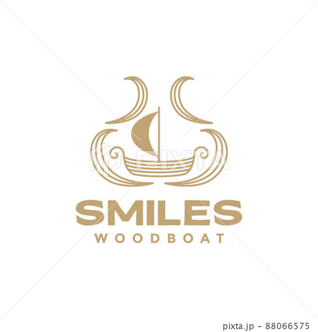 vintage boat smiley logo design, vector graphic symbol icon illustration creative idea vintage boat smiley logo design, vector graphic symbol icon illustration creative idea 88066575