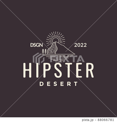hill desert hipster logo design, vector graphic symbol icon illustration creative idea hill desert hipster logo design, vector graphic symbol icon illustration creative idea 88066781