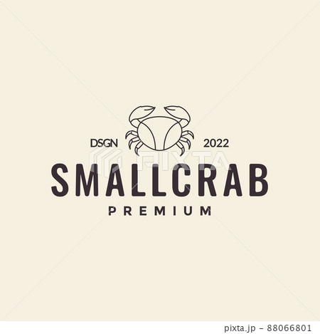 hipster crab small logo design, vector graphic symbol icon illustration creative idea hipster crab small logo design, vector graphic symbol icon illustration creative idea 88066801