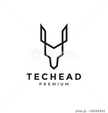 line minimalist head animal goat logo design, vector graphic symbol icon illustration creative idea 88066892