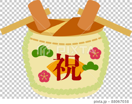 Kagami biraki of barrel sake 88067038