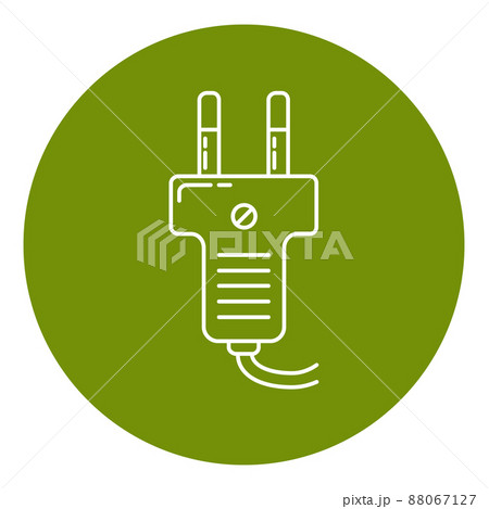 Plug icon in thin line style 88067127