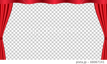 紅色劇場幕布背景框(視頻尺寸) 紅色劇場幕布背景框(視頻尺寸) 88067141