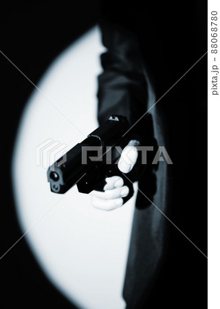 Pistol gun dark at night 88068780