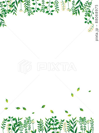 北欧風 緑の植物フレーム(縦) 北欧風 緑の植物フレーム(縦) 88068975