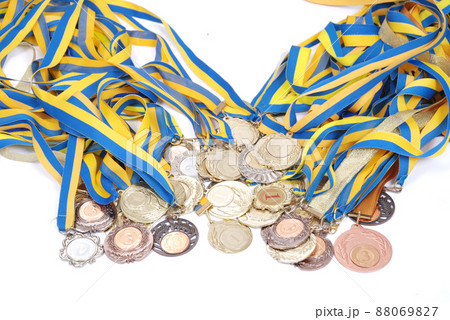 Many gold, silver, and bronze medals Many gold, silver, and bronze medals 88069827