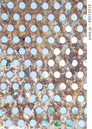 Brown metal plate with holes Brown metal plate with holes 88073019