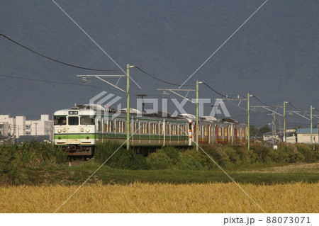 朝ラッシュの弥彦線115系6両編成 88073071
