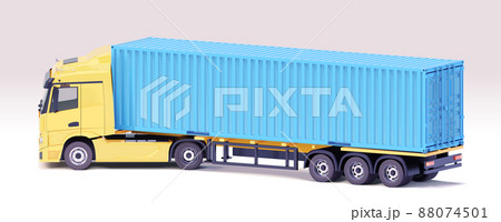 Vector truck with semi-trailer and cargo container 88074501