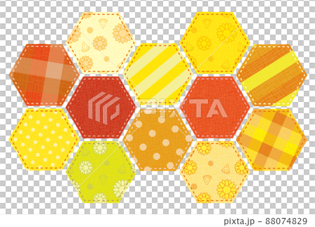 Pattern pattern turtle shell pattern style material set Summer material Yellow Orange 88074829