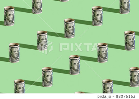 Diagonal pattern dollar banknote modern concept of finance savings investment and pension. 88076162