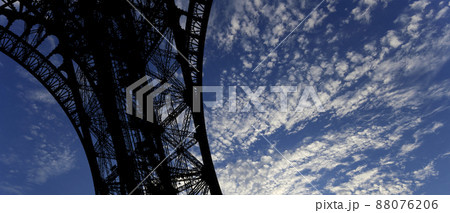 Eiffel Tower (contour) in Paris, France (against the background of a beautiful sky) Eiffel Tower (contour) in Paris, France (against the background of a beautiful sky) 88076206