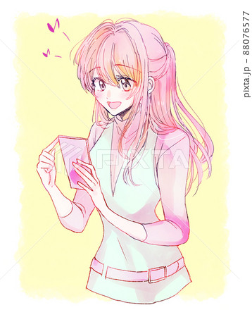 楽しくスマホを使う女性 楽しくスマホを使う女性 88076577