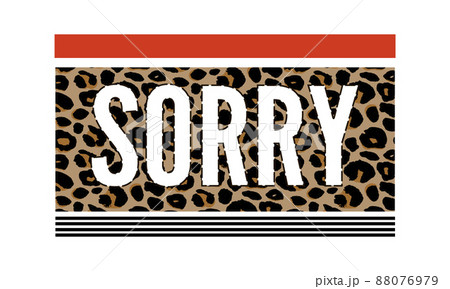 slogan Sorry Cool phrase graphic vector Print Fashion lettering calligraphy 88076979