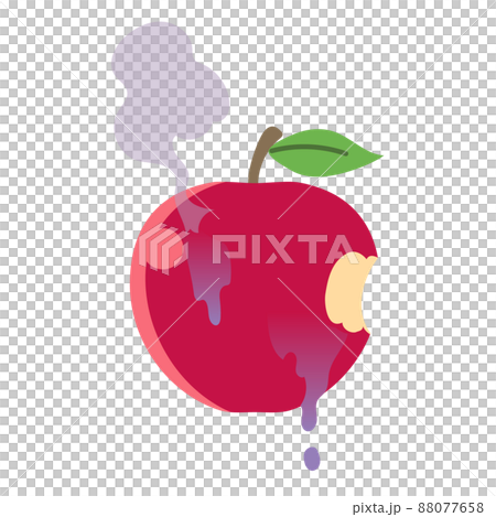 Illustration of a poisoned apple that is about to be eaten Illustration of a poisoned apple that is about to be eaten 88077658
