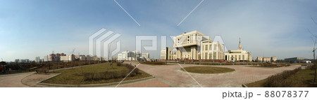 Moscow, Russia. Panorama building a new library M. V. Lomonosov Moscow State University 88078377