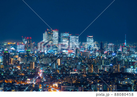 東山スカイタワーから見る名古屋市の夜景【愛知県】 88080458