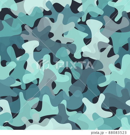 Camouflage pattern background. Classic clothing style masking camo repeat print 88083523