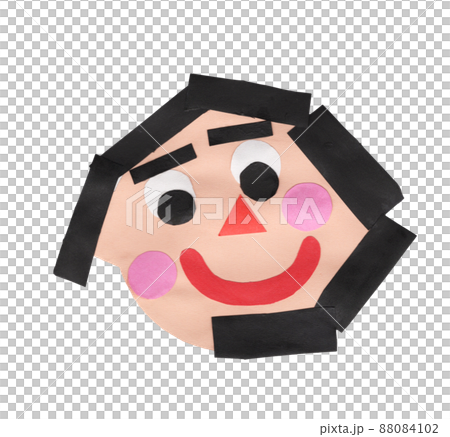 子供が制作した似顔絵の貼り絵 子供が制作した似顔絵の貼り絵 88084102