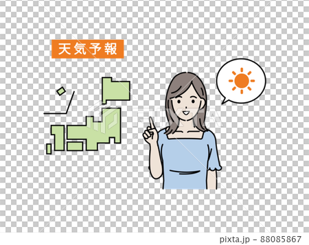 Weather Forecast Weather Forecaster Weather Girl Knows Female Caster Announcer Weather News 88085867