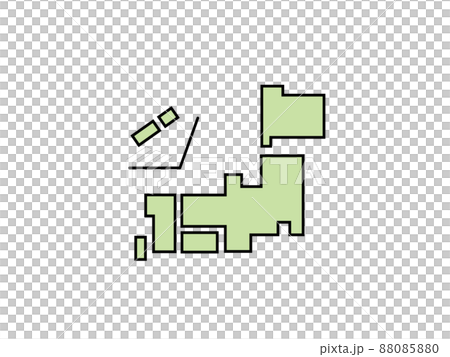 簡單的日本地圖圖標標記 88085880