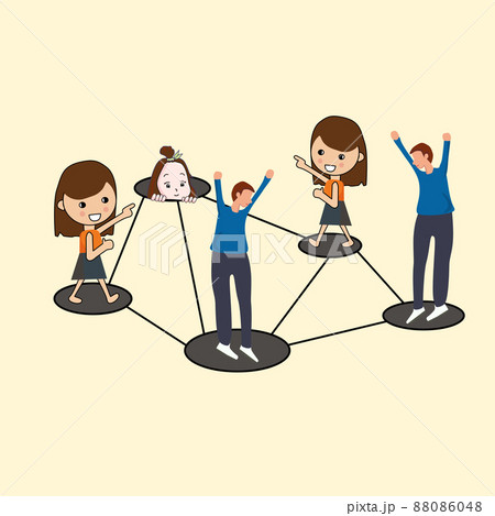 Teamwork, social network and global community concept. Teamwork, social network and global community concept. 88086048