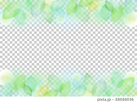 Watercolor handwritten fresh green frame background Watercolor handwritten fresh green frame background 88088036