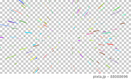 CGパーティクル 多数の拡散するレーザーのフレーム CGパーティクル 多数の拡散するレーザーのフレーム 88088696