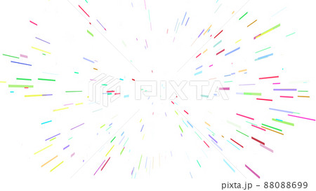CGパーティクル　多数の拡散するレーザーのフレーム 88088699