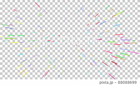 CGパーティクル　多数の拡散するレーザーのフレーム 88088699