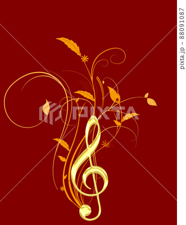 ト音記号と生け花 ト音記号と生け花 88091087