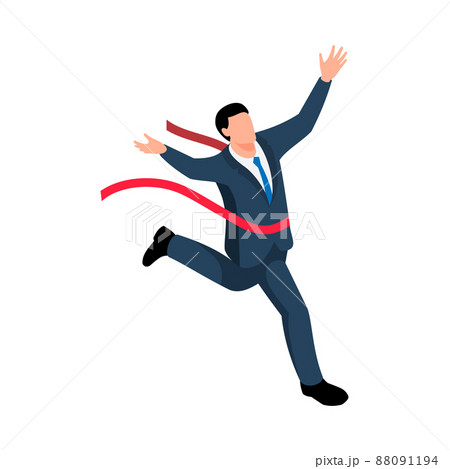 Finish Line Businessman Composition Finish Line Businessman Composition 88091194