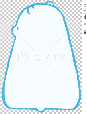 北極熊向後看（藍色） 88091945