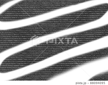 消された数字　データ消失イメージ　白黒画面 88094095