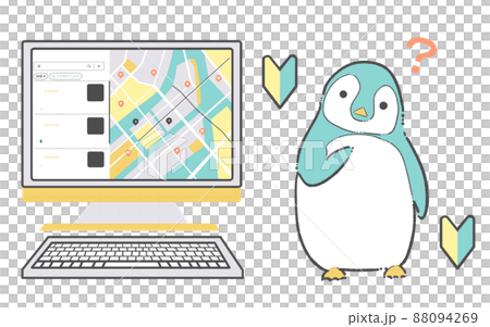 pcの地図が分からないペンギン pcの地図が分からないペンギン 88094269