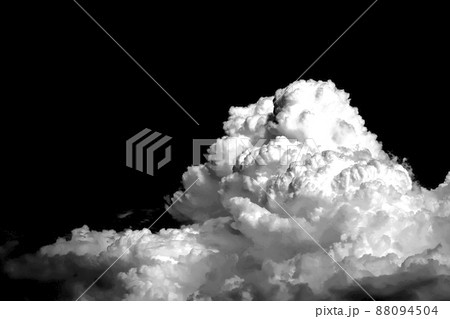 beautiful white clouds element, isolated on black background. 88094504
