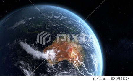 宇宙から見たオセアニアを中心にした地球の3dイラストのイラスト素材 0943 宇宙から見たオセアニアを中心にした地球の3dイラストのイラスト素材 0943