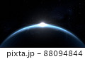 宇宙から見た地球の日の出の3Dイラスト 88094844