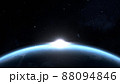 宇宙から見た地球の日の出の3Dイラスト 88094846