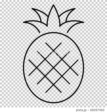 Pineapple Drawing, Illustration, Vector Stock Vector - Illustration of  dessert, vector: 207017861