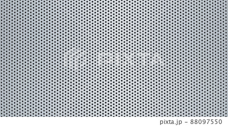 銀色の光沢のある金属のパンチングメタルの横長の背景画像 銀色の光沢のある金属のパンチングメタルの横長の背景画像 88097550