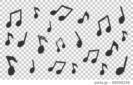 ドット絵の音符パターン 88098298